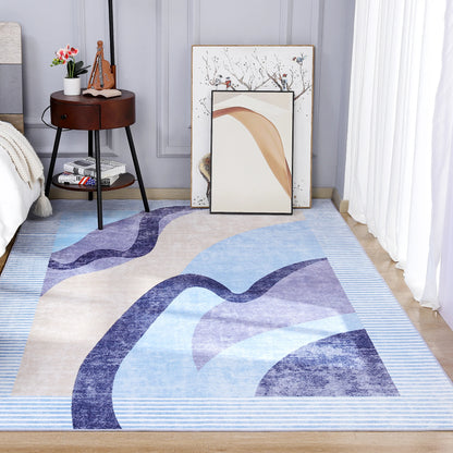 Area Rugs for Living Room, Machine Washable Vintage Rug,