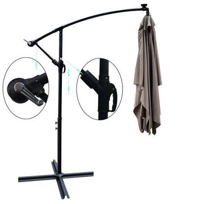 Rectangle 2x3M Outdoor Patio Umbrella Solar Powered LED Lighted