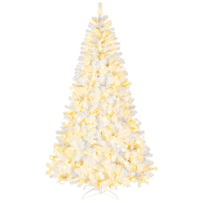8ft White 670 Lights Warm Color 8 Modes 2008 Branch Christmas Tree White