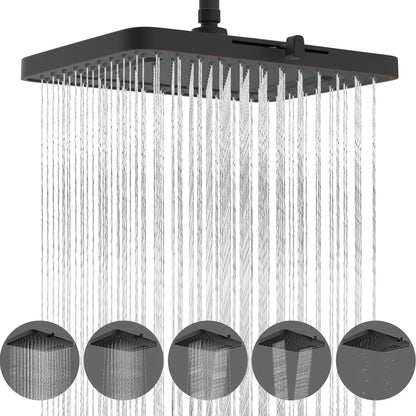 Hibbent 5 Spray Modes Shower Head, 13'' High Pressure Rain Shower Head, Large Rainfall Showerhead, High Flow Waterfall