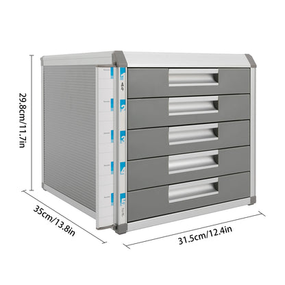 5-Drawer File Cabinet: Durable, Secure Lock, Large A4 Capacity & Space-Saving Design