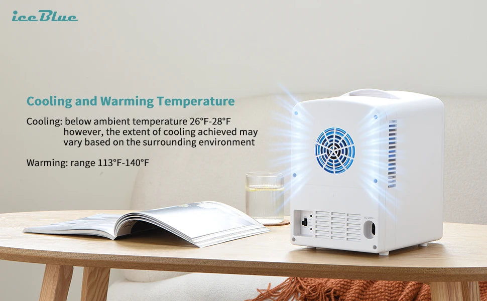 iceBlue Retro Mini Fridge  for Home Car