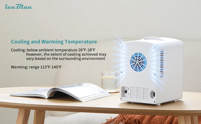 iceBlue Retro Mini Fridge  for Home Car