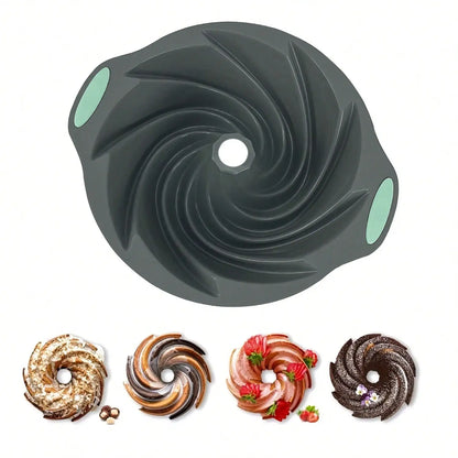 Silicone Cake Pan, Non-Stick Silicone Cake Mold