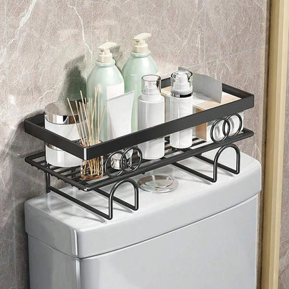 Over The Toilet Storage Shelf, 1-Tier/2-Tier/3-Tier Large Capacity Bathroom Storage Organizer Rack With No Drill Adhesive Hook