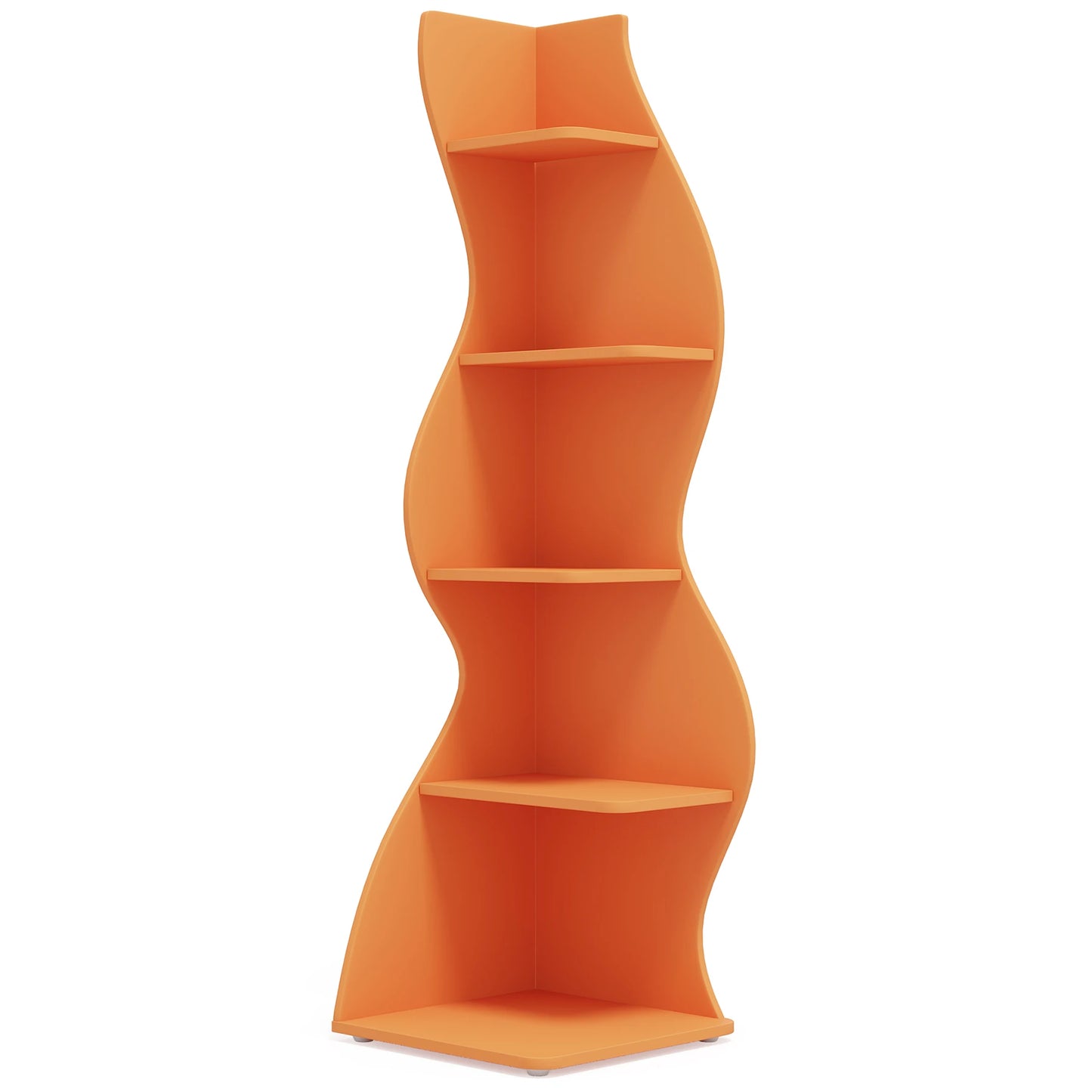 Corner Shelf, Modern 5-Tier Wall Corner Bookshelf, Stylish Corner Small Bookcase Storage Rack Plant Stand
