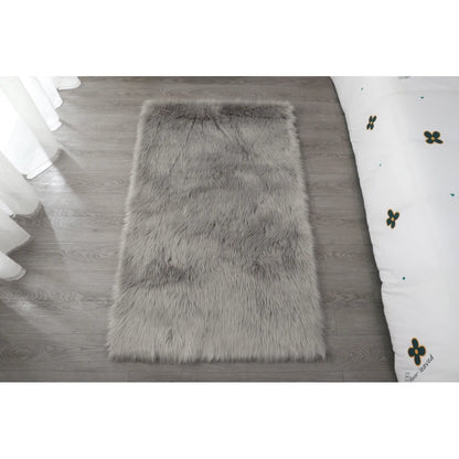 Faux Fur Sheepskin Area Rug Bedroom Blanket Living Room