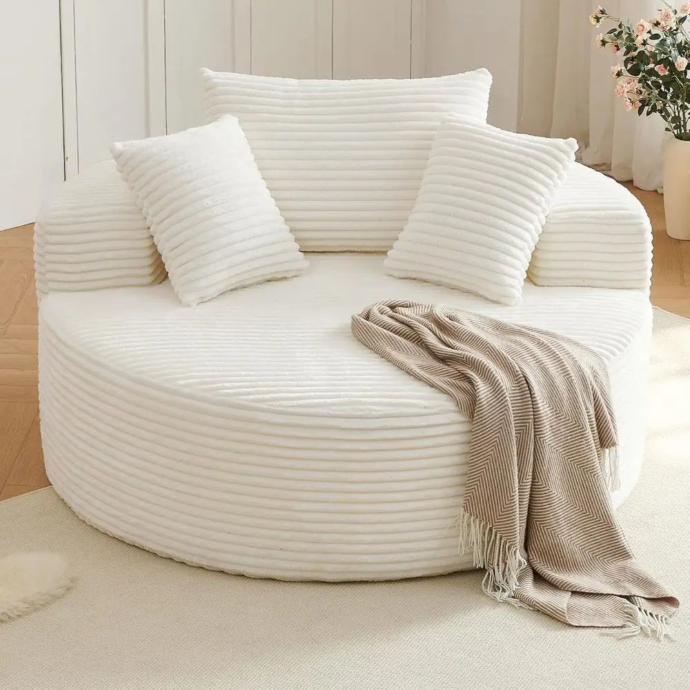 Oversized Round Chair Lounge Chaise Deep Seat
