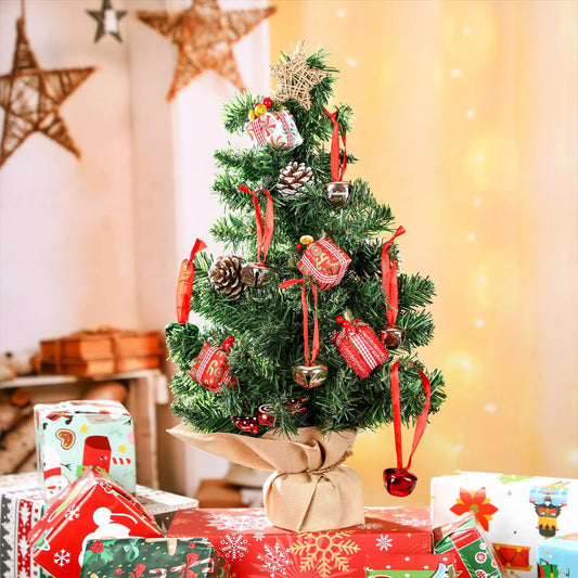 Small Decorated Christmas Tree Lightweight and Portable Cute Design