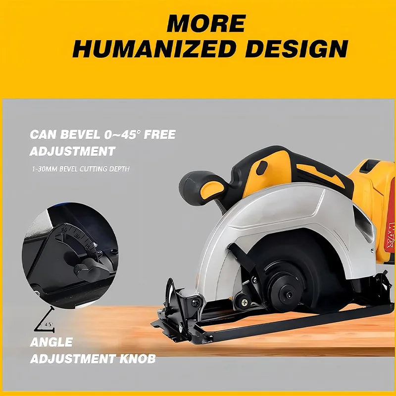 Cordless Circular Saw 7-1/4 Inch Brushless Power Circular Saws, 0-50 Degree Bevel Capability