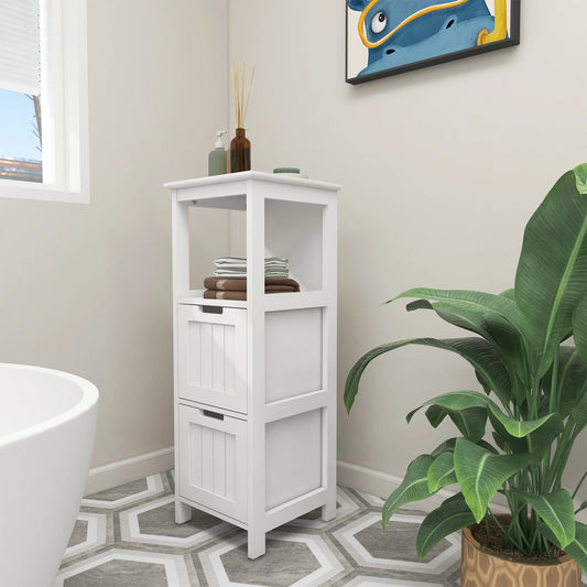 Bathroom Floor Cabinet with 2 Drawers and 1 Storage Shelf