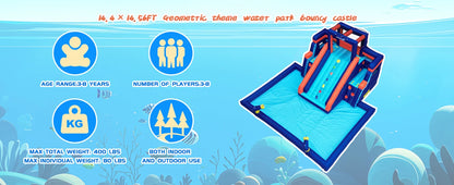 Inflatable Water Slide Pool Bounce House f