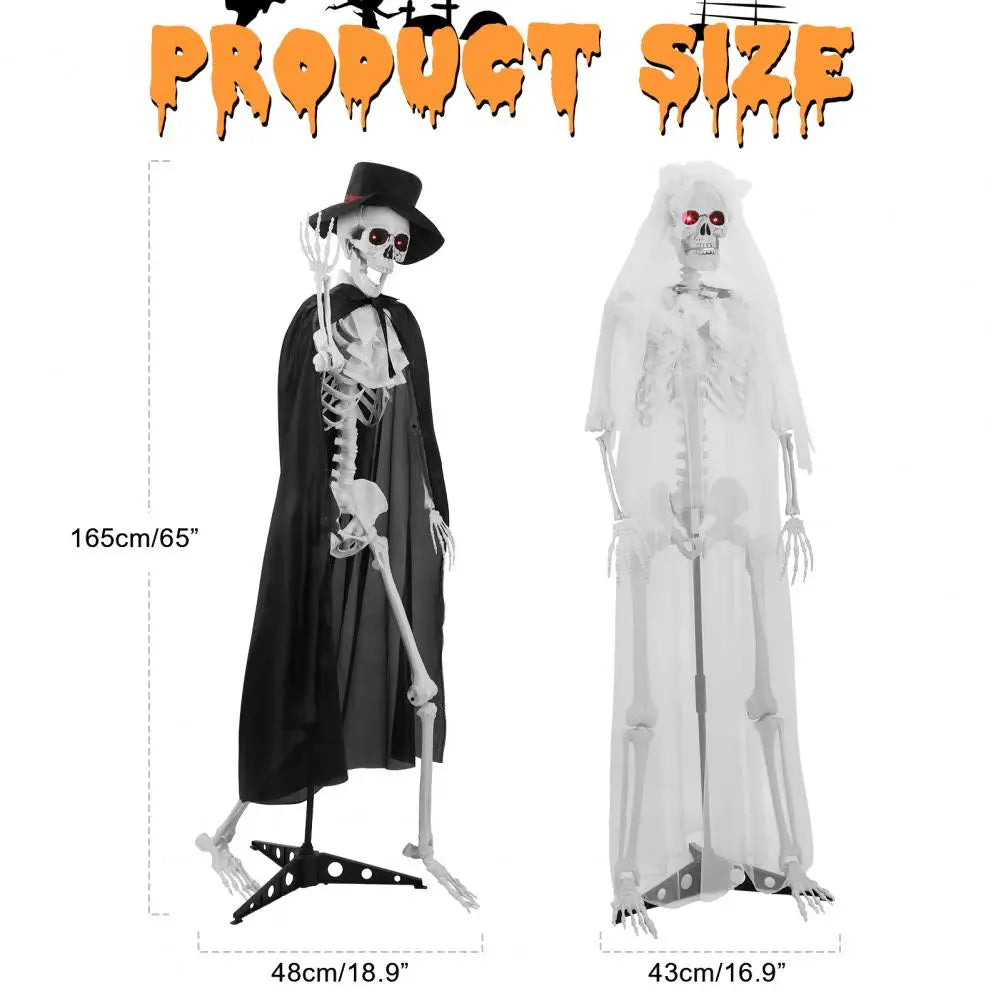 Halloween Bride Groom Skeleton, Simulated Skeleton with Movable Joints