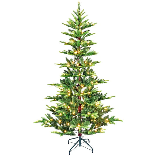6 FT Pre-Lit Aspen Fir Artificial Christmas Tree