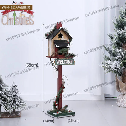 Christmas Decorations Small House Mailbox