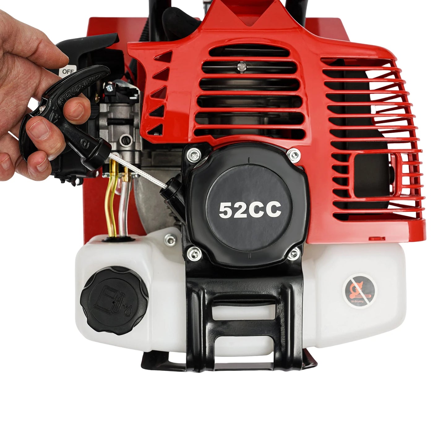Gasoline Garden Tiller Cordless 2-stroke Air-Cooled Cultivator Rotary for Trenching Loosening 12in/30cm Wide 12cm dp