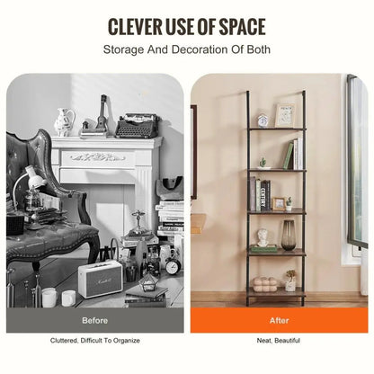 Industrial Pipe Shelf 5 Tier Wall Mount  Storage