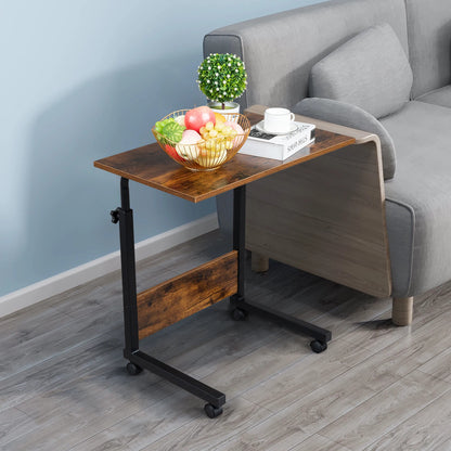 Rolling & Height adjustable P2 15MM Chipboard & Steel Side Table with Baffle