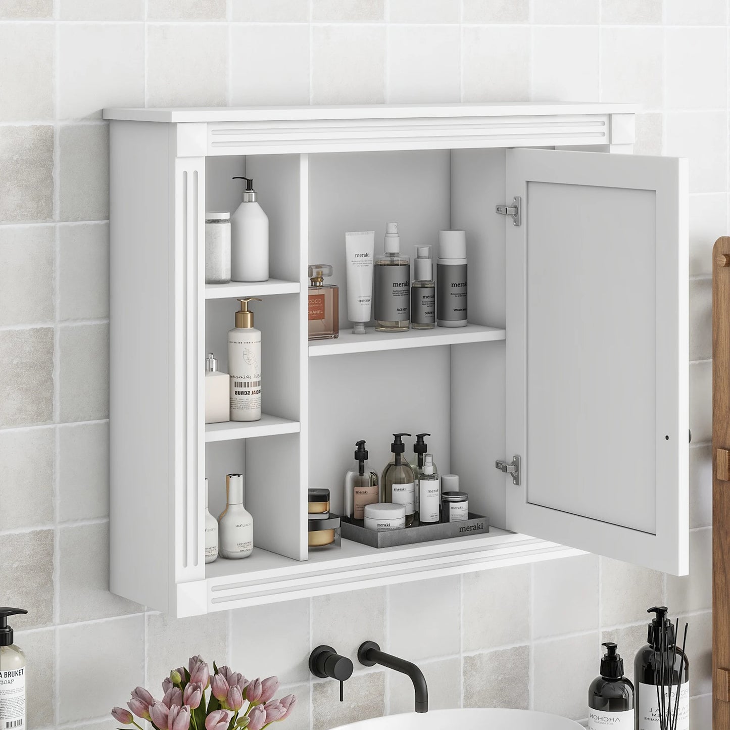 Wall Mounted Bathroom Storage Cabinet And Mirror