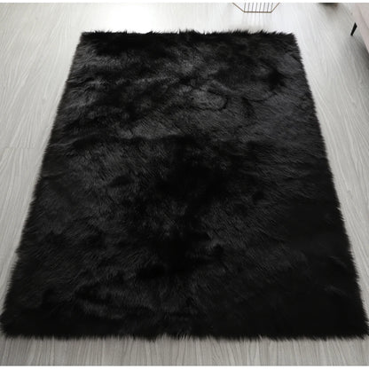 Faux Fur Sheepskin Area Rug Bedroom Blanket Living Room
