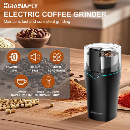 Professional Coffee Grinder with Removable Stainless Steel Cup Coffee Beans Grinder for Spices Herb Grain Mill for Kitchen 300W