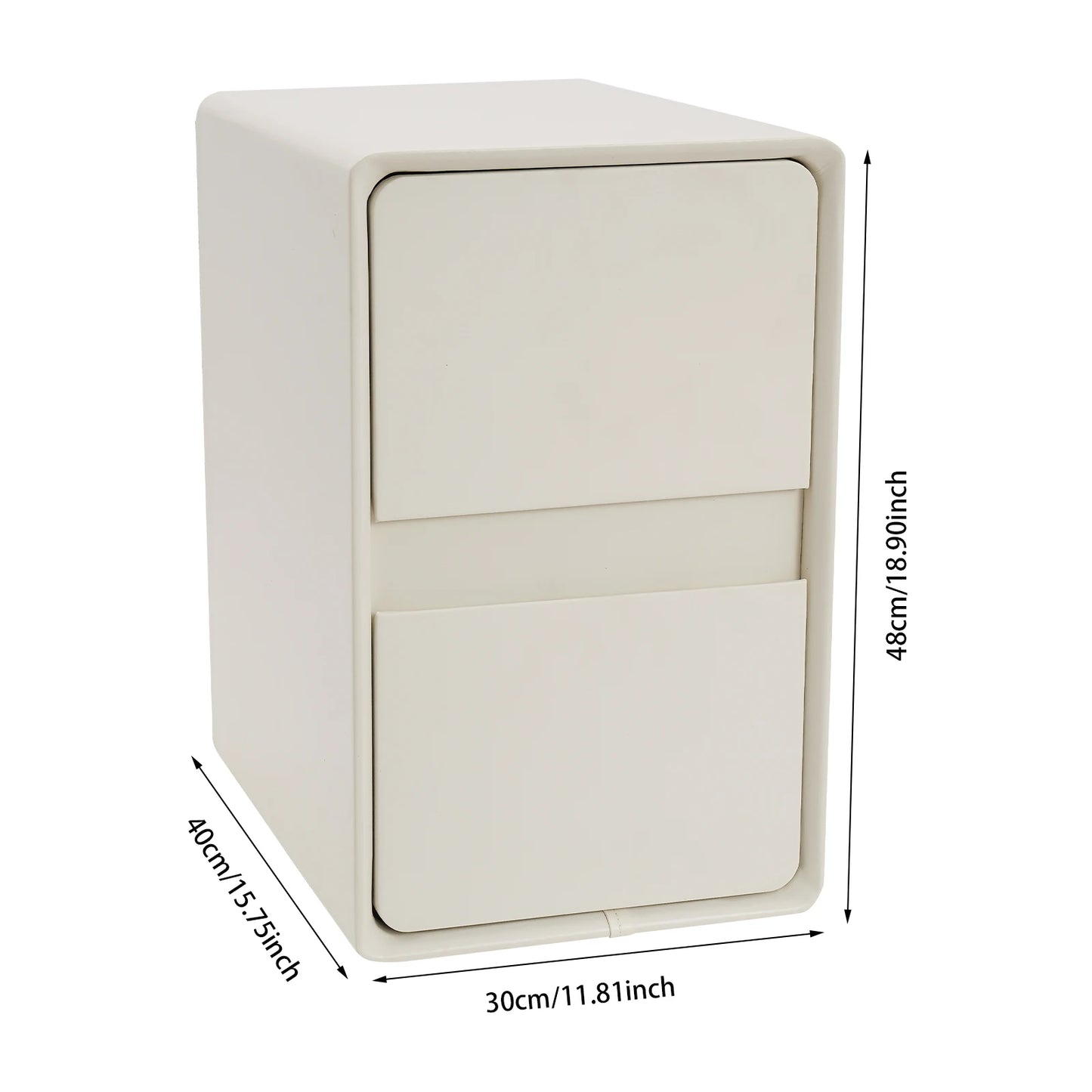 Modern Bedside Cabinet, Nightstand Storage Cabinet for The Bedroom, Side Table with 2-drawers, House Furnishings