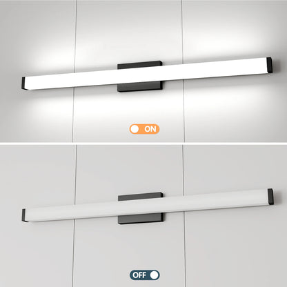 Modern Dimmable Bathroom LED Vanity Light - Waterproof Anti-Rust White Strip Fixture for Mirror & Master Bathroom