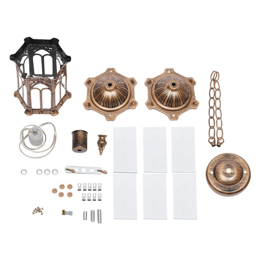 Vintage Ceiling Pendant Light Cage Design Fixture Porch Hanging Lantern Light Exterior Outdoor for Terrace Garde Courtyard