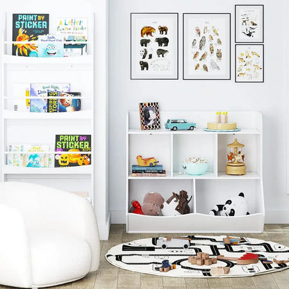 Toy Storage Organizer with Bookcase, Kids Multi Shelf Cubby for Books,Toys, Storage Organizer for Boys,Girls Play R Customizable