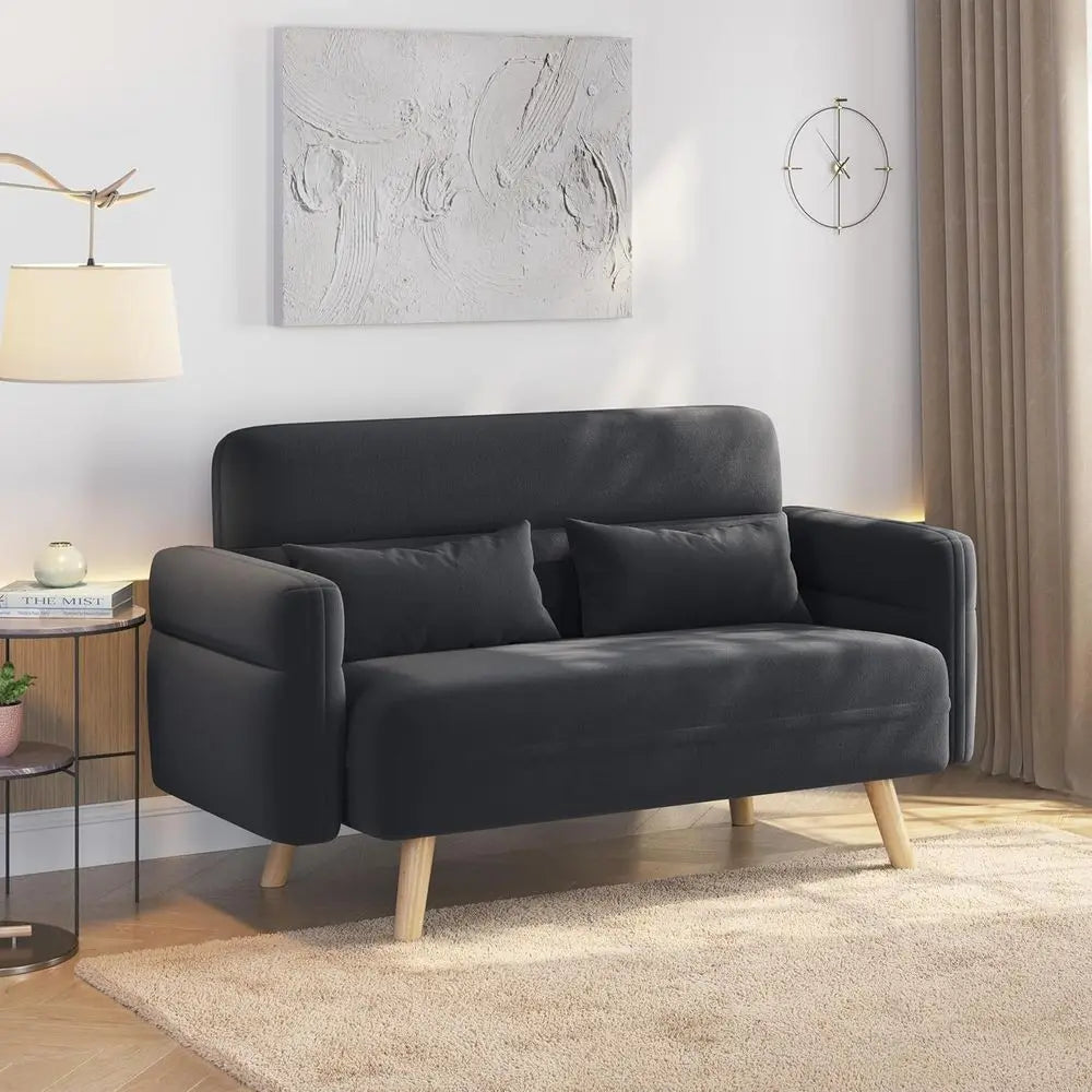 Sofa Loveseat Century 2 Seater Sofa Couch with Lumbar Pillows