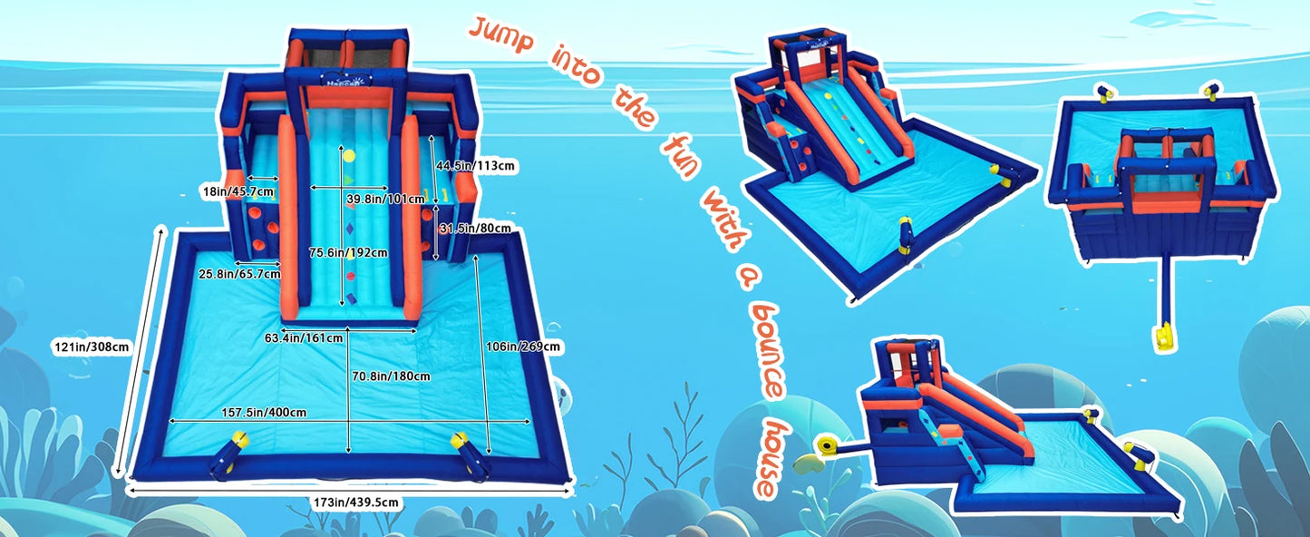 Inflatable Water Slide Pool Bounce House f