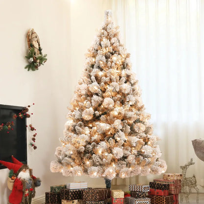 6.5 ft PreLit Artificial Christmas Tree with 350 Clear Lights and 1107 Tips