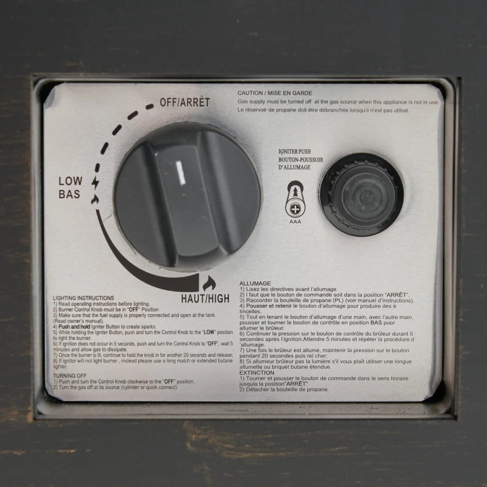 40" Outdoor 50,000 BTU Rectangular Iron Propane Fire Pit