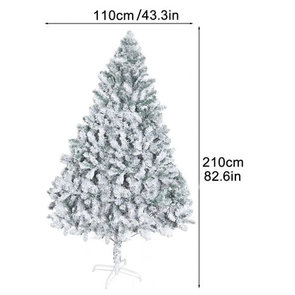 6.9ft White Flocked Artificial Christmas Tree,