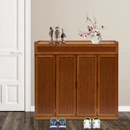Bamboo Shoe Storage Cabinet – Large Organizer