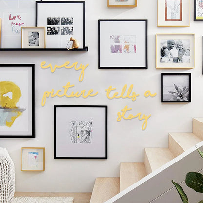 5pc Black Metal Wall Art Every Picture Tells A Story