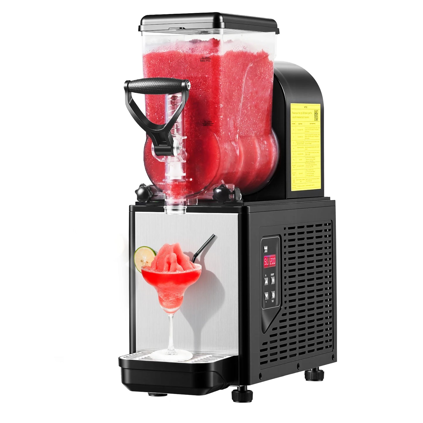 Slushie Machine Commercial Slushy Maker Frozen Drink Maker w/ Self-Cleaning