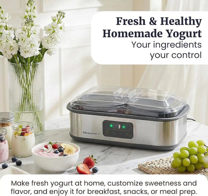 ProBioticPRO Digital Yogurt Maker with Programmable Temperature And Time Control 68-127°F Includes 8 Glass Jars for Kitchen