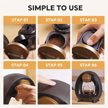 Single Serve Coffee Maker For K Cup Pod and Coffee Grounds /Tea, Fast Brew in 2 minutes, 2 IN 1 One Button Coffee Machine 4-8 Oz