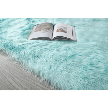 Faux Fur Sheepskin Area Rug Bedroom Blanket Living Room