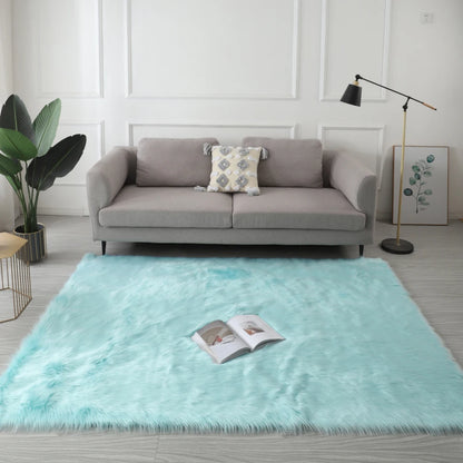 Faux Fur Sheepskin Area Rug Bedroom Blanket Living Room