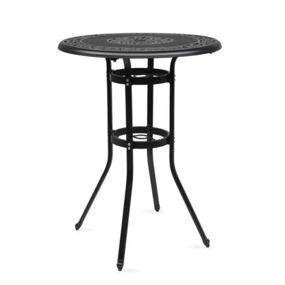 Outdoor Patio Cast Aluminum Round Bar Table