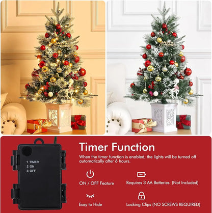 3ft Fiber Optic Artificial Christmas Tree  ﻿