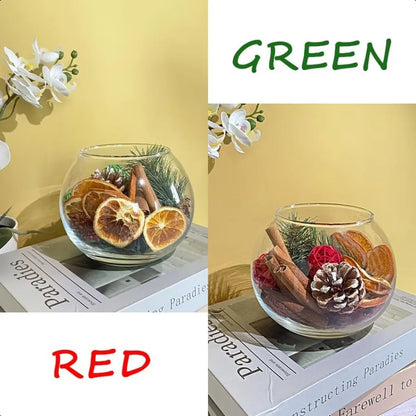 Qingbei Rina Christmas Potpourri BagsCinnamon Apple Pine Scented Potpourri Bowl Filler Winter Holiday Decorative Dried Flowers
