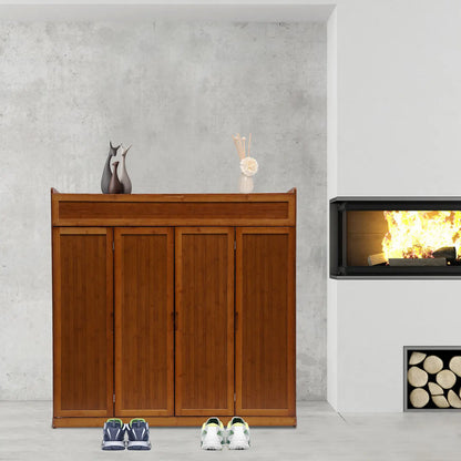 Bamboo Shoe Storage Cabinet – Large Organizer