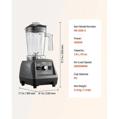 Blender for Smoothies Food Processing