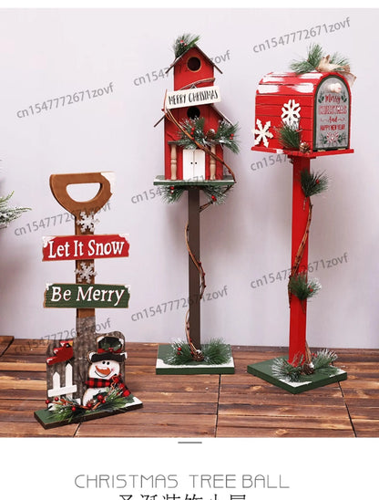 Christmas Decorations Small House Mailbox