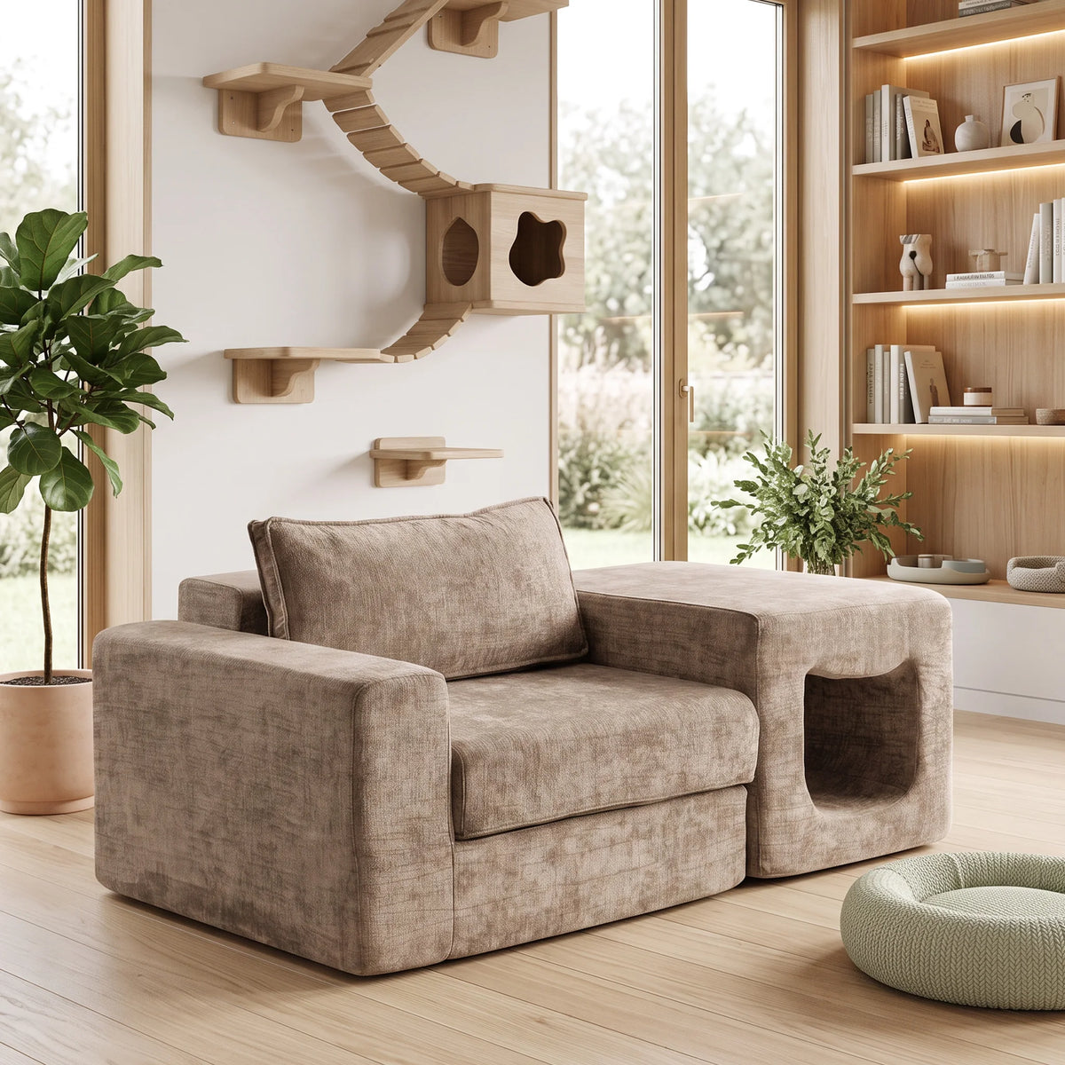 Modular Sofa Built‑in Pet Cave Pet‑Friendly Couch