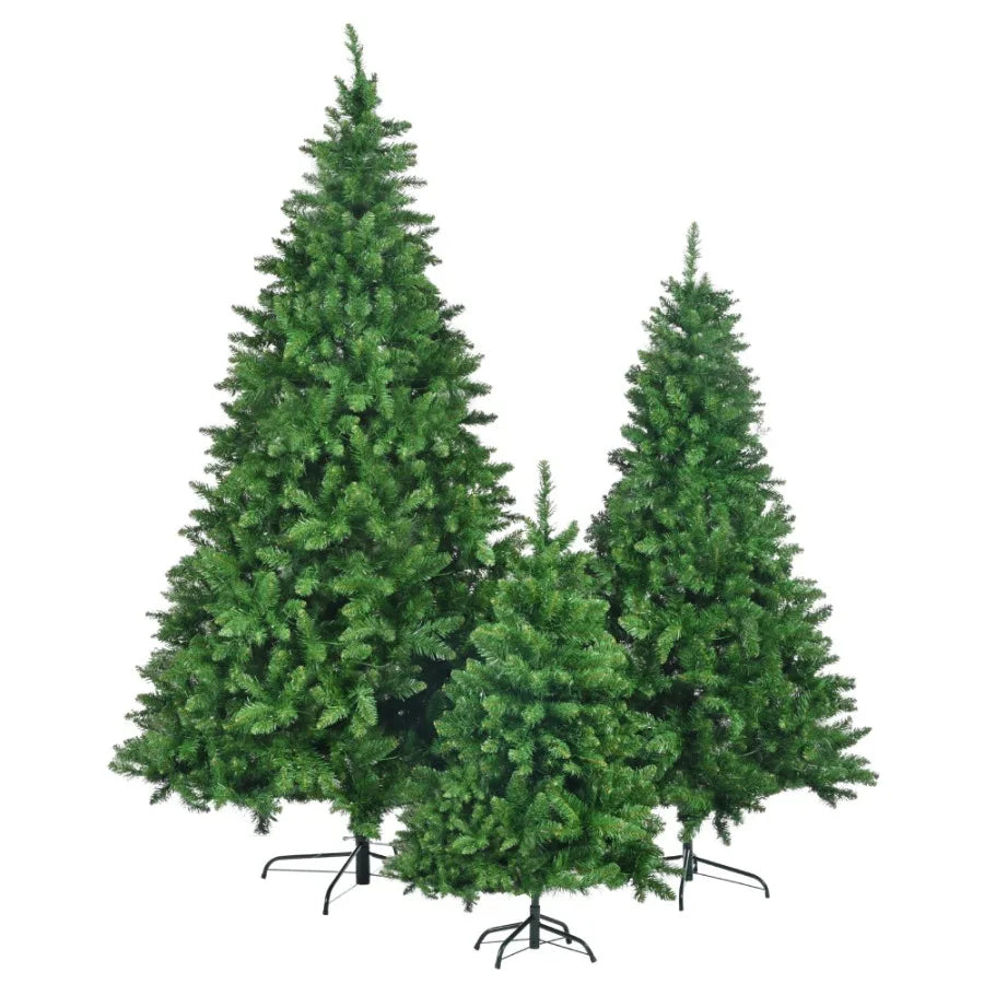 8FT 6FT 4FT PreLit Green Pine Artificial Christmas Tree Set of 3 Hinged Xmas Trees