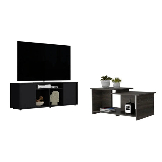2 Piece Living Room Set Dallas Tv Stand + Leanna 3 Coffee Table